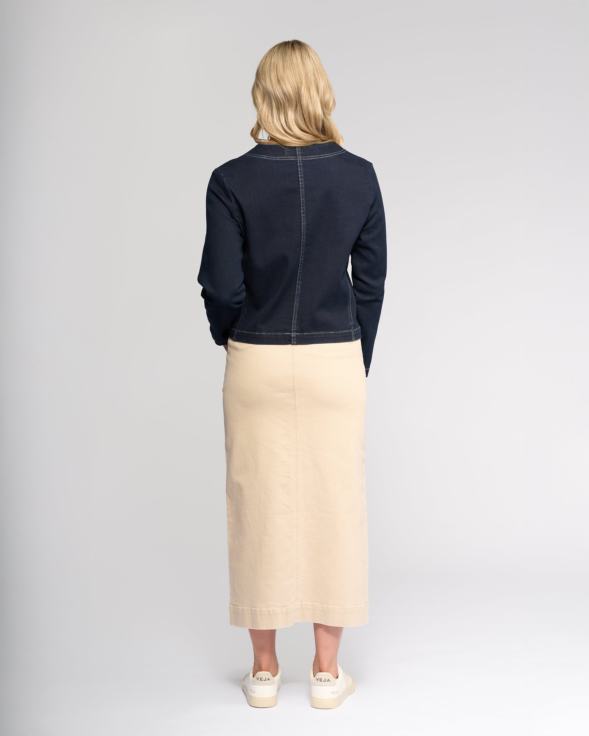 Vassalli Cable Jacket - Ink Denim