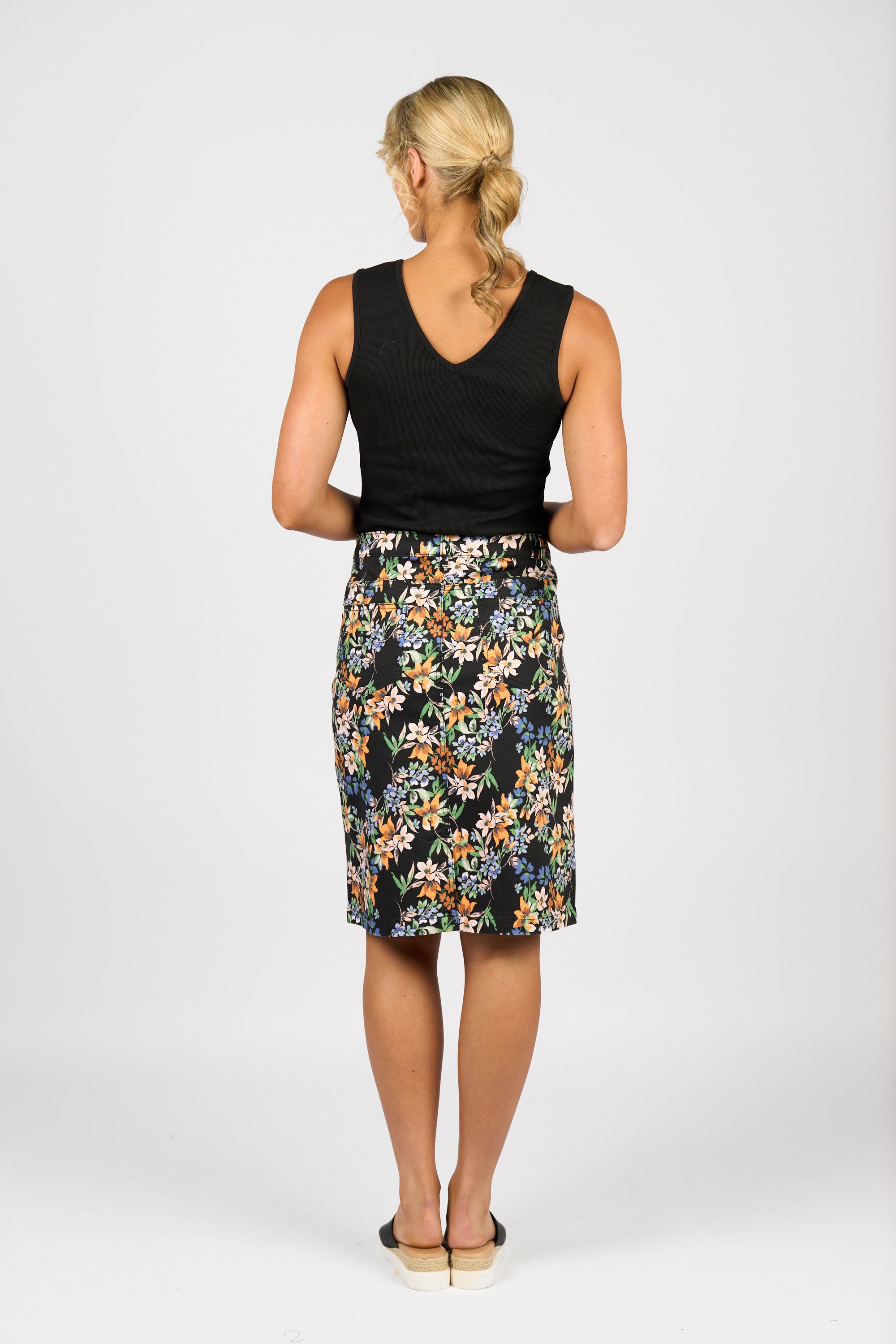 Vassalli Printed Skirt - Grove