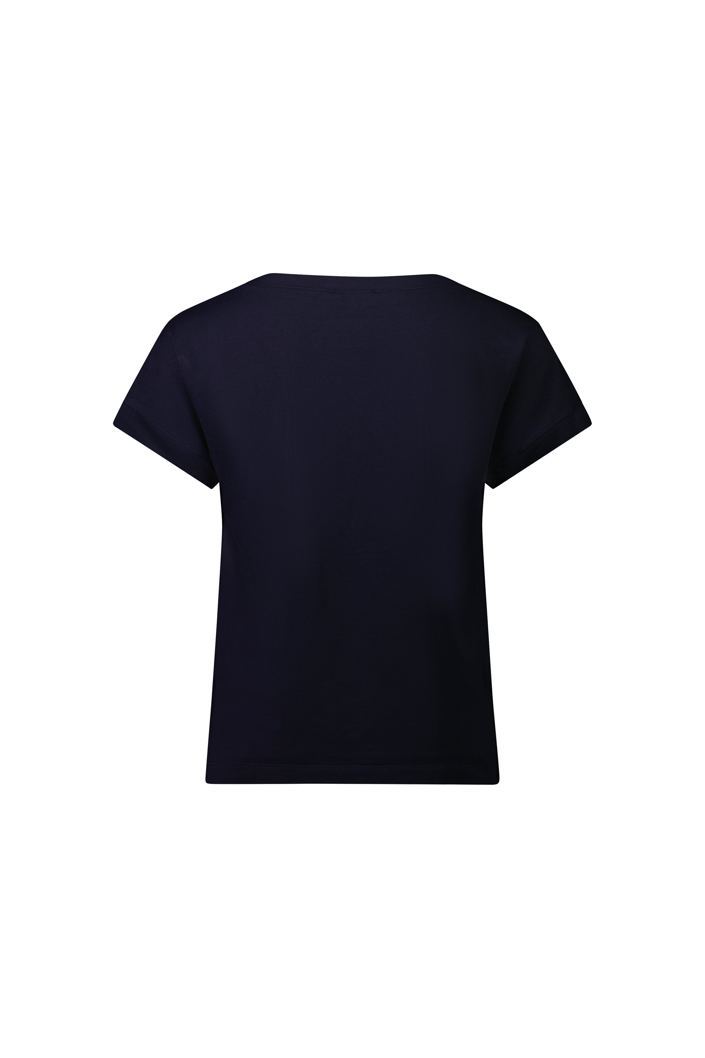 Vassalli Drop Sleeve Top with Stepped Hem - Ink