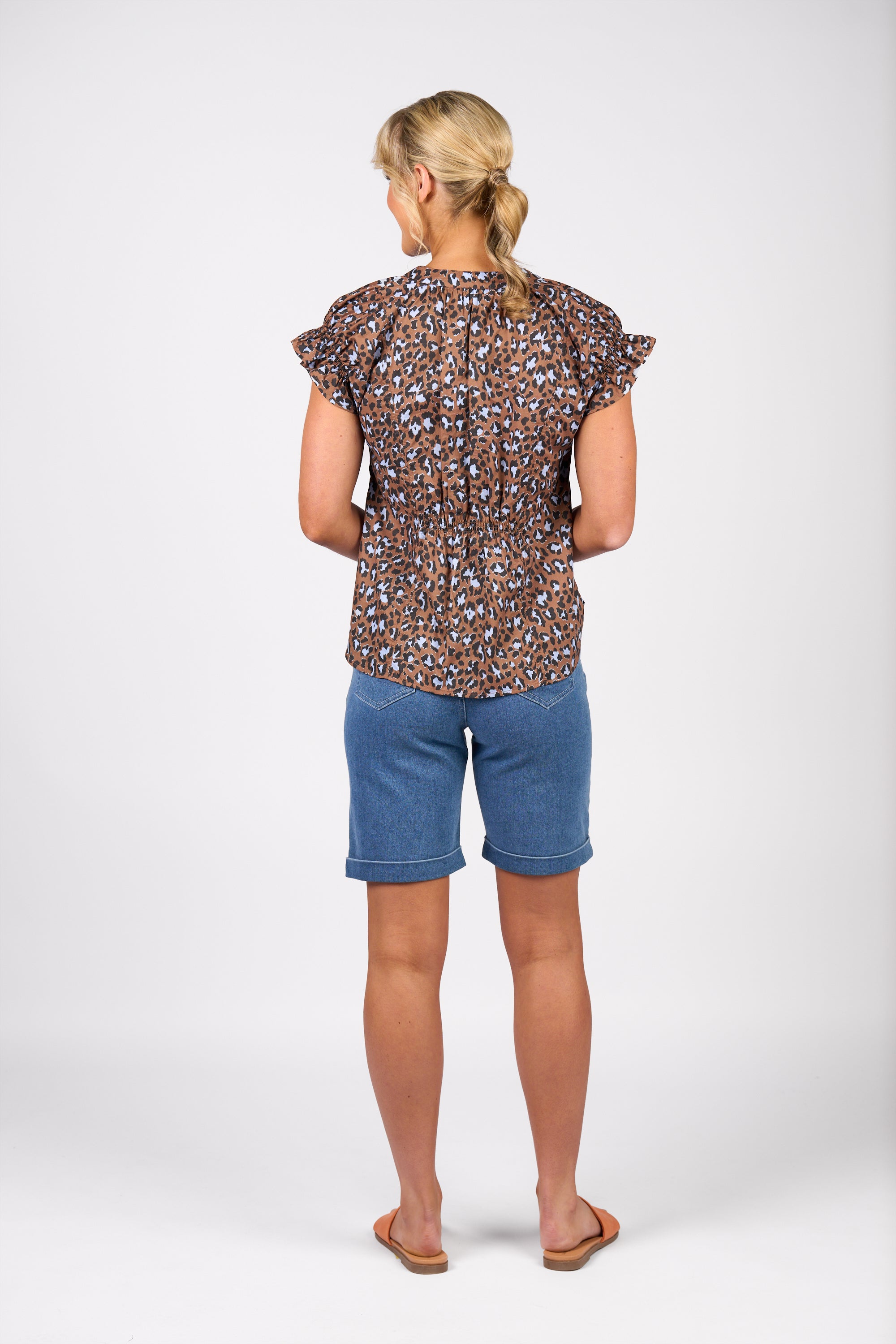Vassalli Printed Drop Shoulder Top - Nala