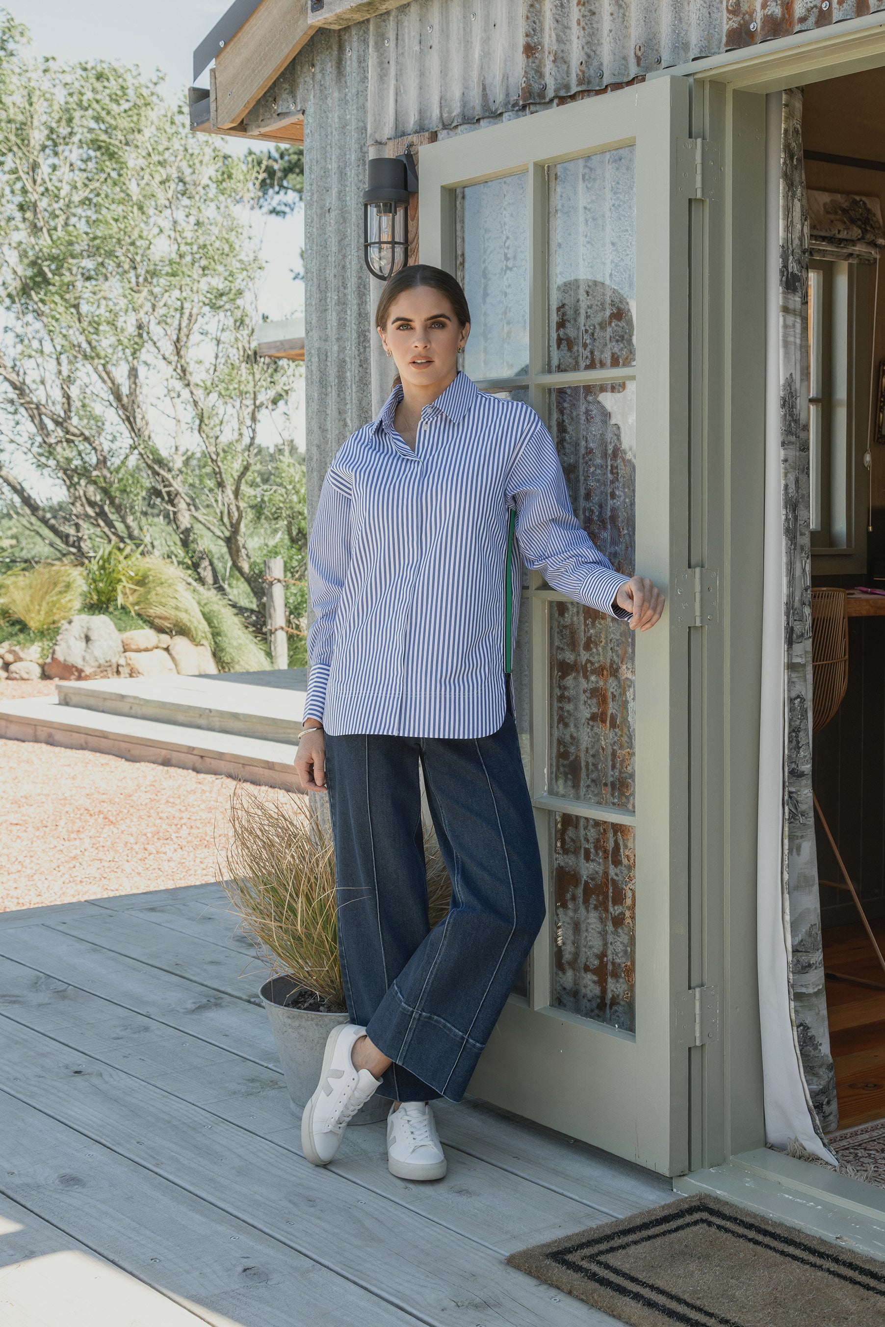 Vassalli Chart Shirt - Blue Stripe