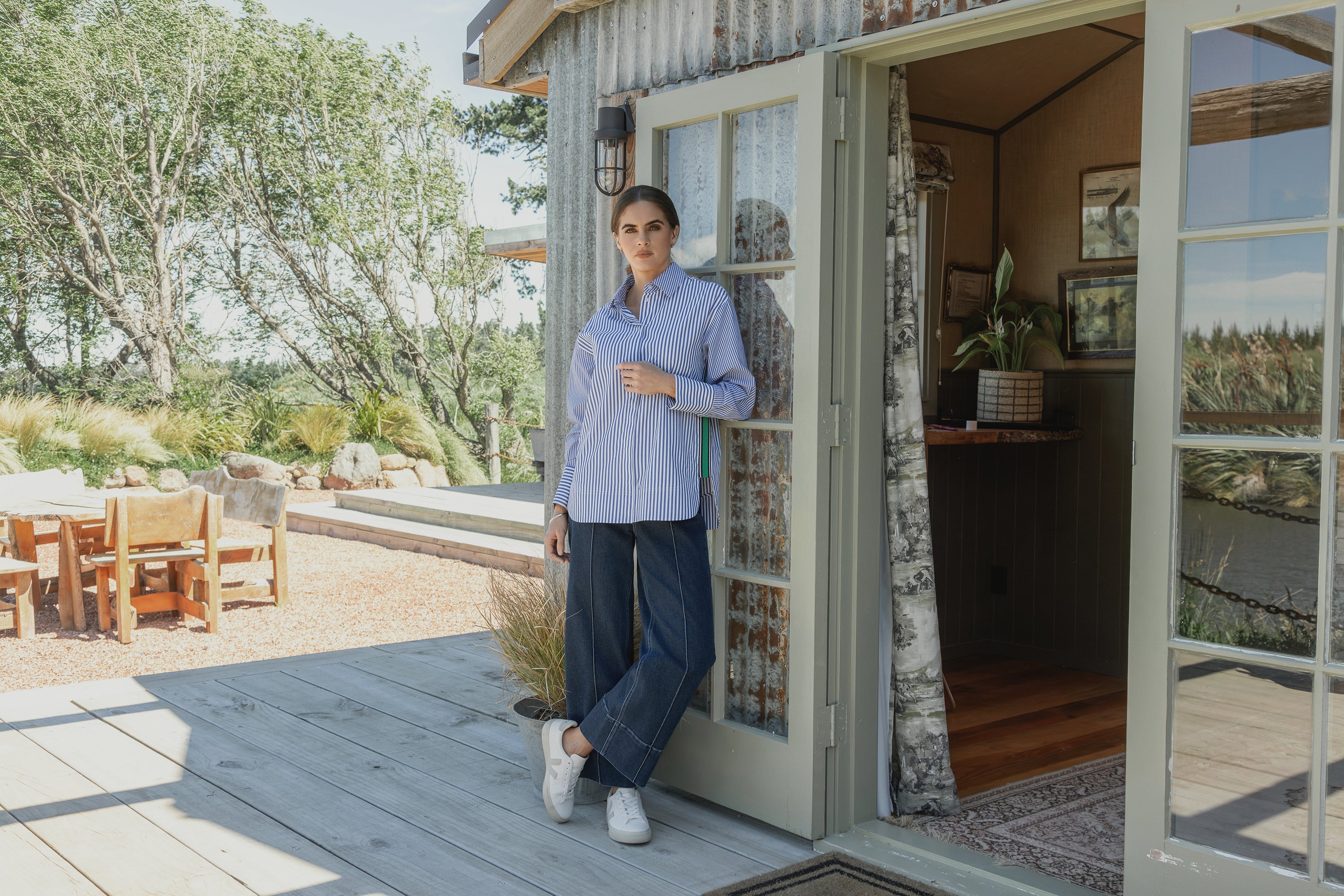 Vassalli Chart Shirt - Blue Stripe