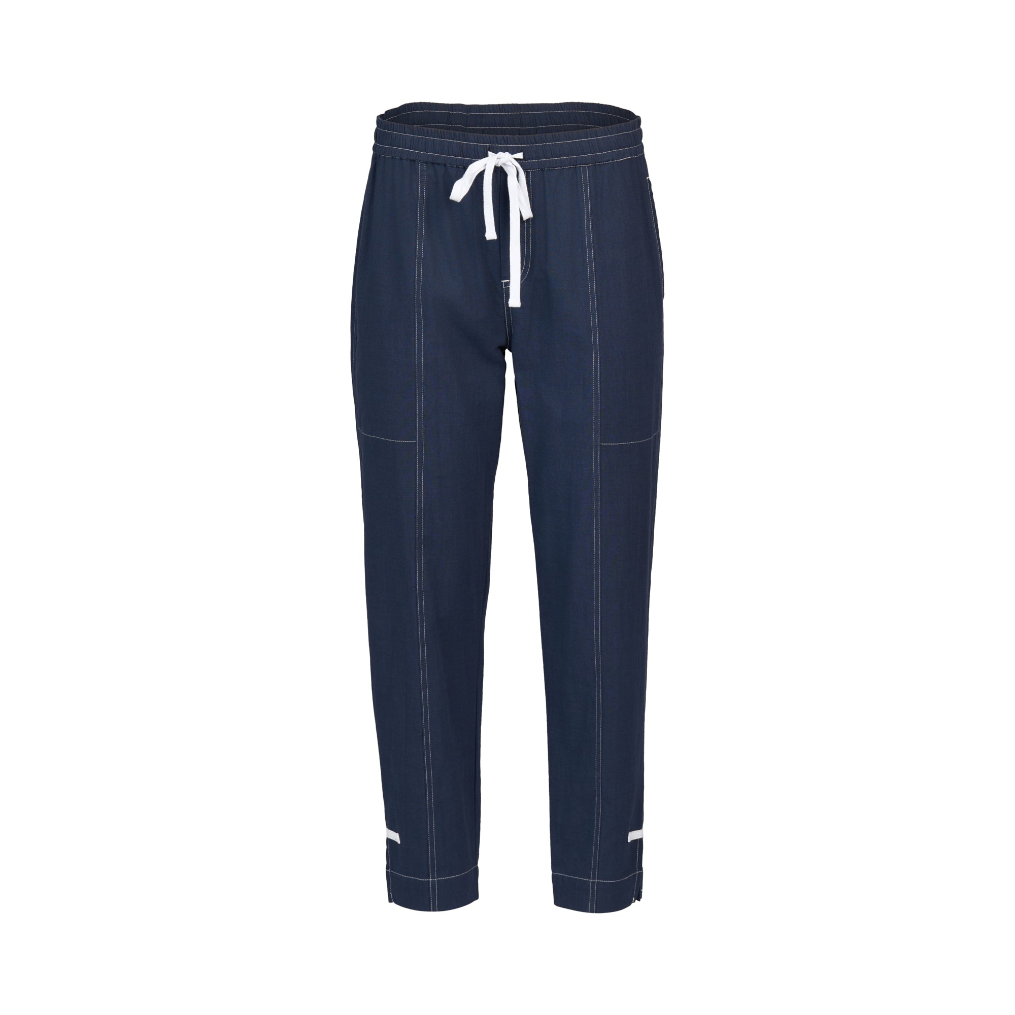 Vassalli Relaxed Leg Ankle Grazer Pant - Ink