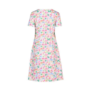 Vassalli Short Sleeve Printed Fitted Dress - Porto