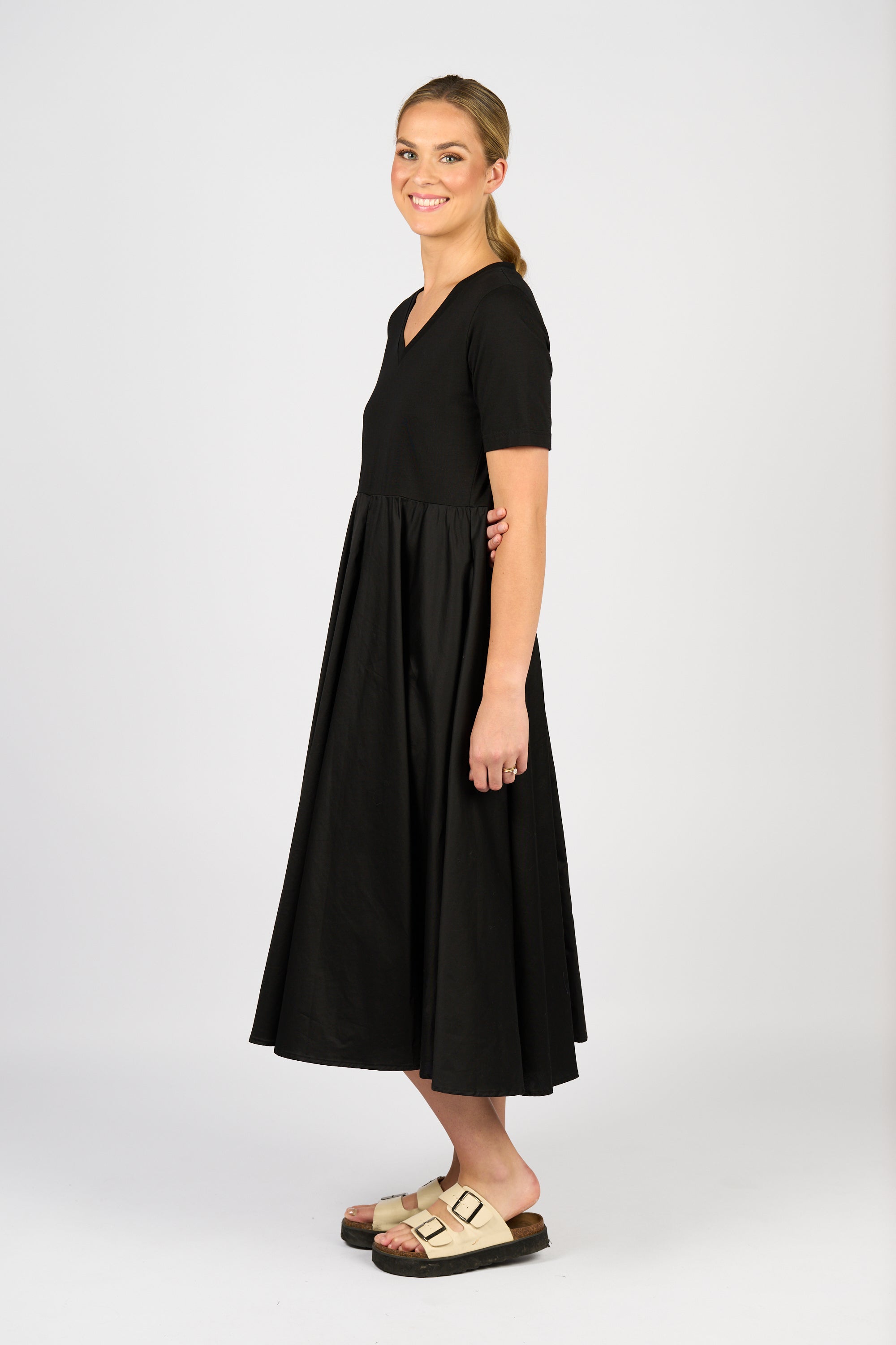 Vassalli T-Shirt Dress - Black