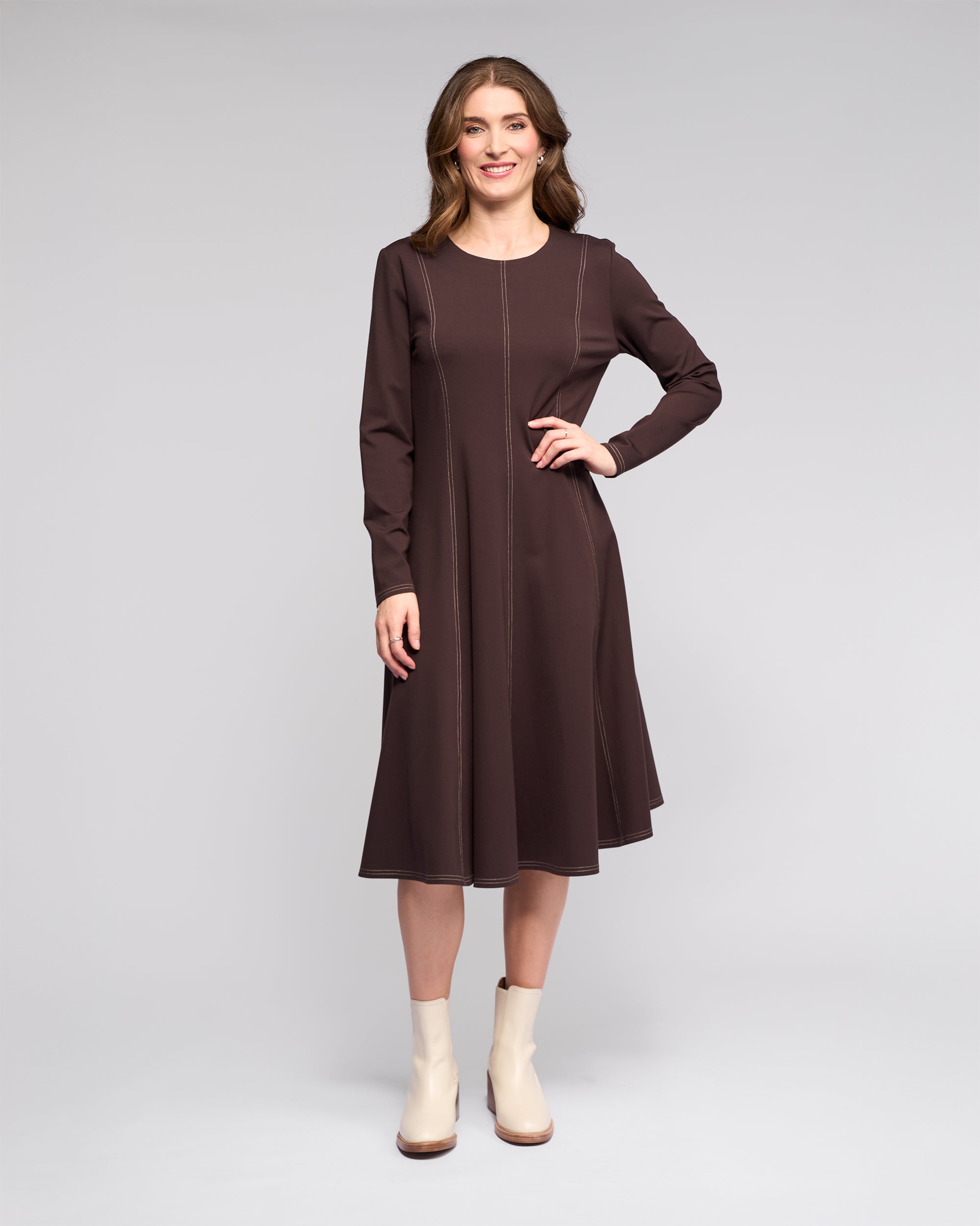 Vassalli Miner Dress - Chocolate