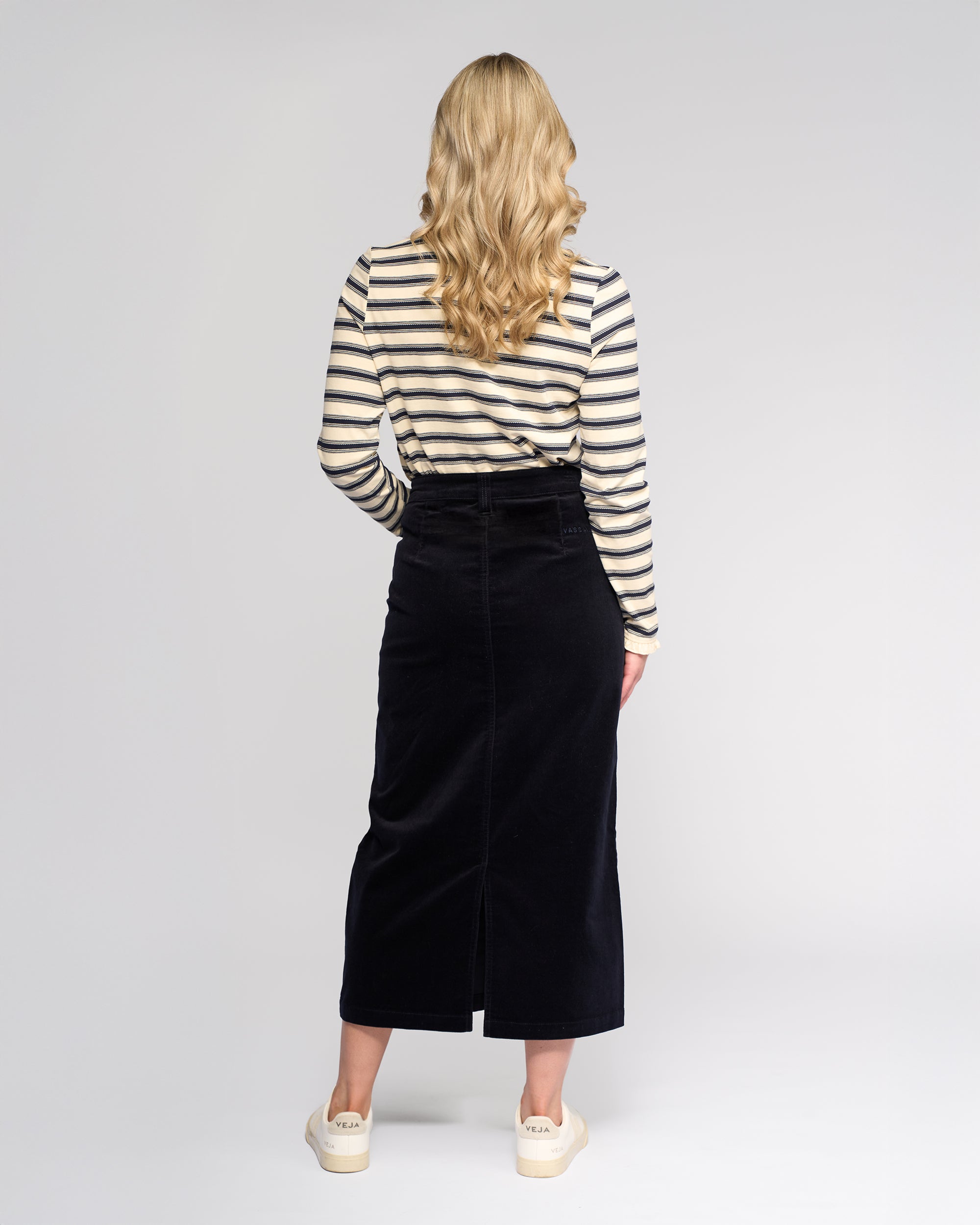 Vassalli Lane Cord Skirt - Midnight