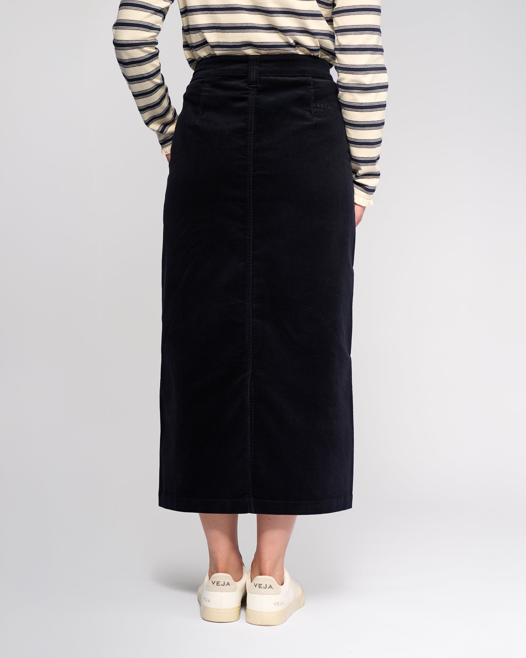 Vassalli Lane Cord Skirt - Midnight