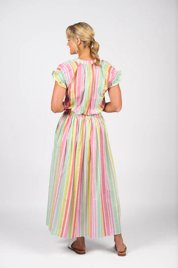 Vassalli Elastic Waist Maxi Skirt - Cabana