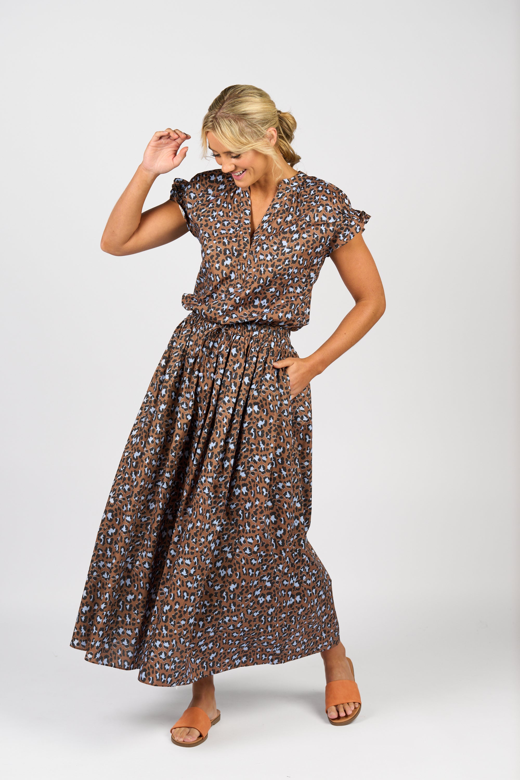 Vassalli Elastic Waist Maxi Skirt - Nala