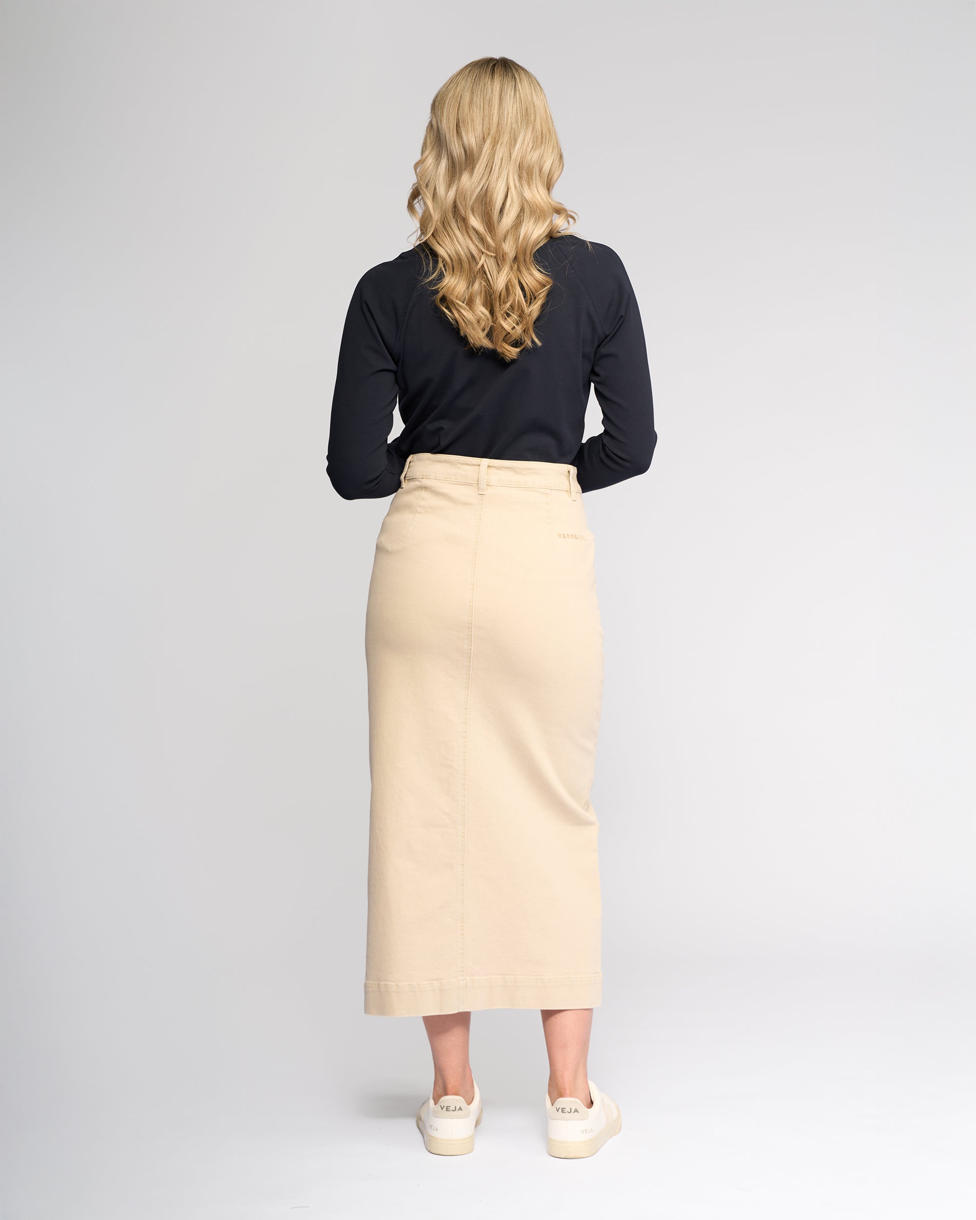 Vassalli Rook Skirt - Oat Denim