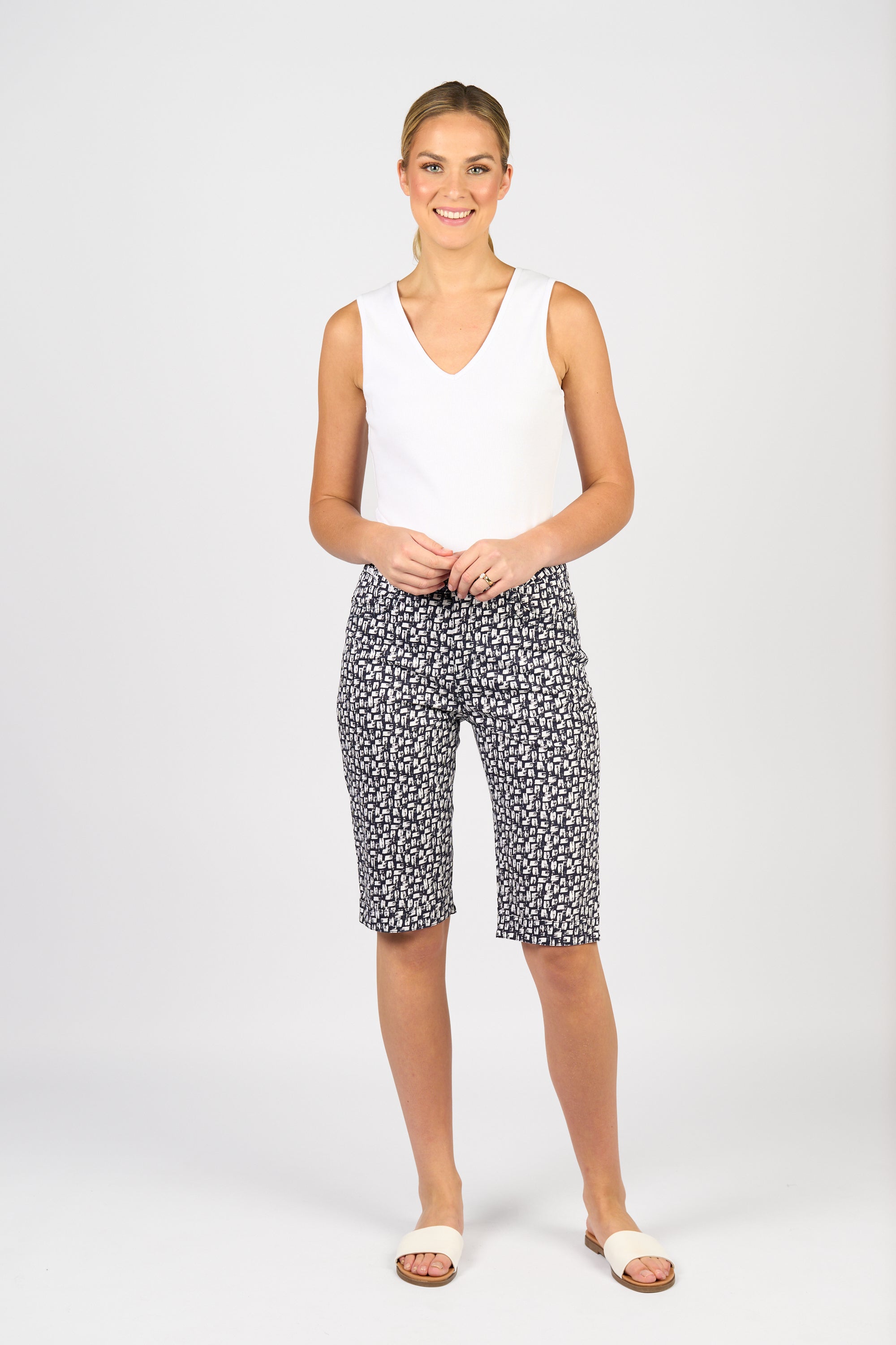 Vassalli Printed Straight Leg Short - Cove