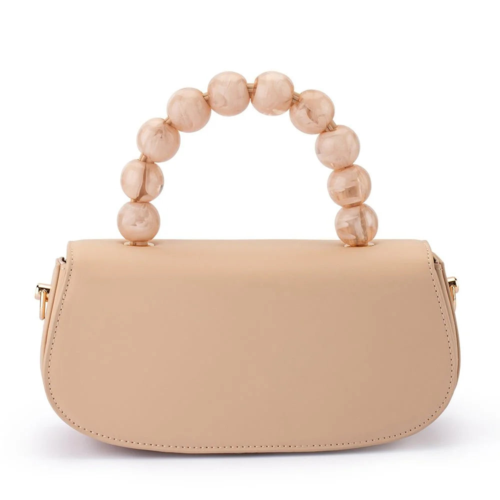 Olga Berg YASMIN Top Handle Bag - Natural