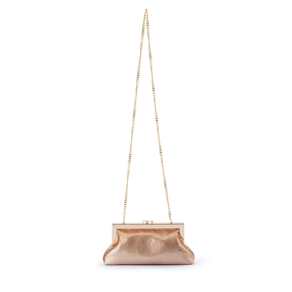 Olga Berg Zephyr Sequin Clutch - Blush