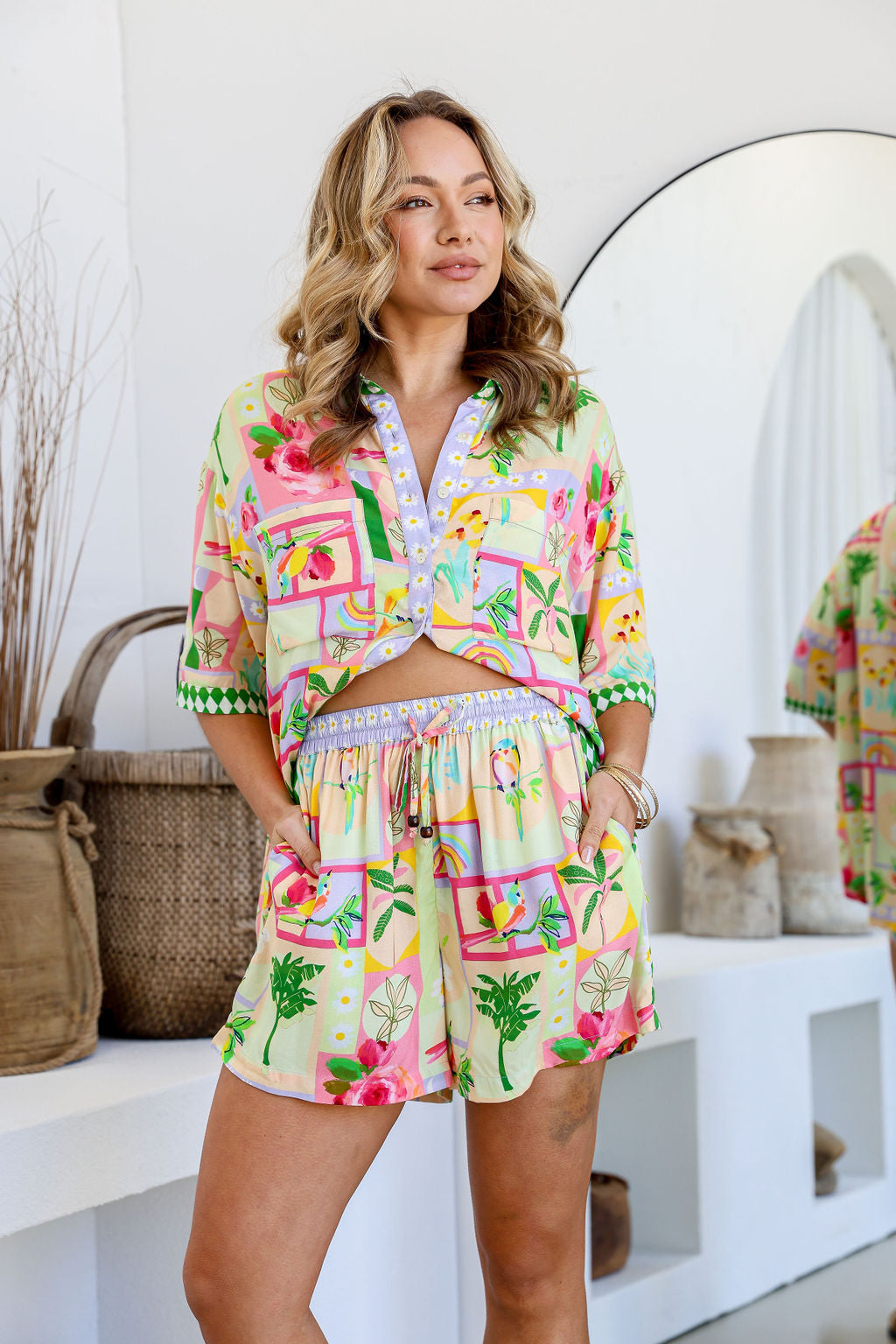 Joop & Gypsy Tropical Garden Shirt & Shorts Set