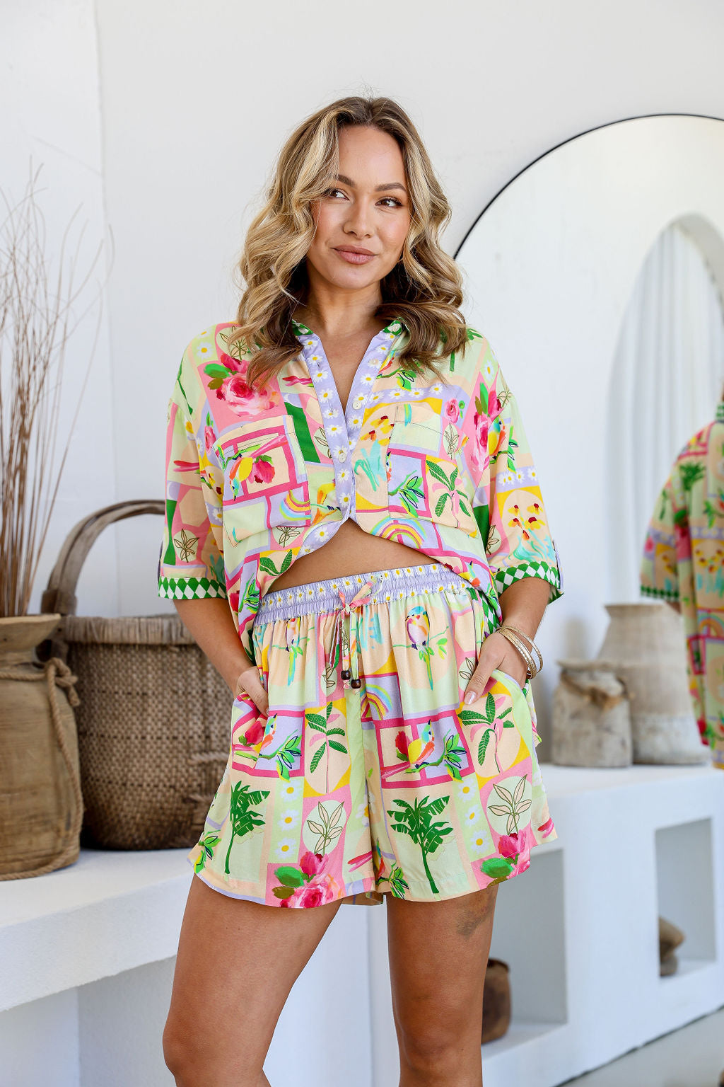 Joop & Gypsy Tropical Garden Shirt & Shorts Set