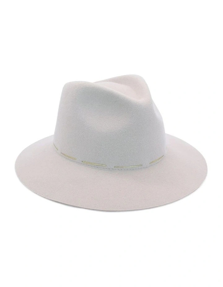 Morgan & Taylor Taelyn Wool Fedora - Beige