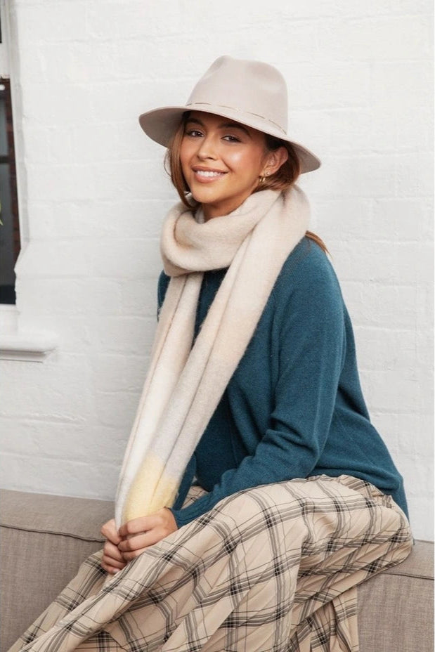 Morgan & Taylor Taelyn Wool Fedora - Beige
