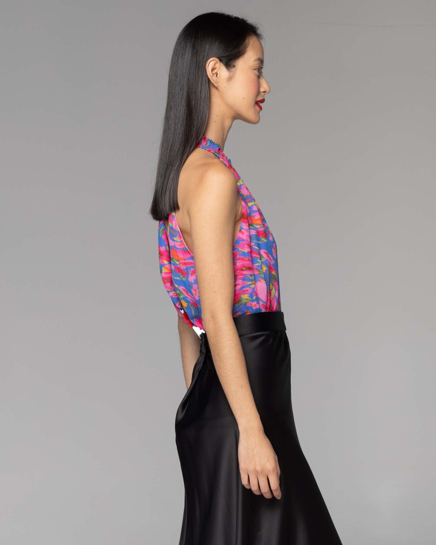 Fate+Becker Take Me Out High Neck Top - Warp Floral