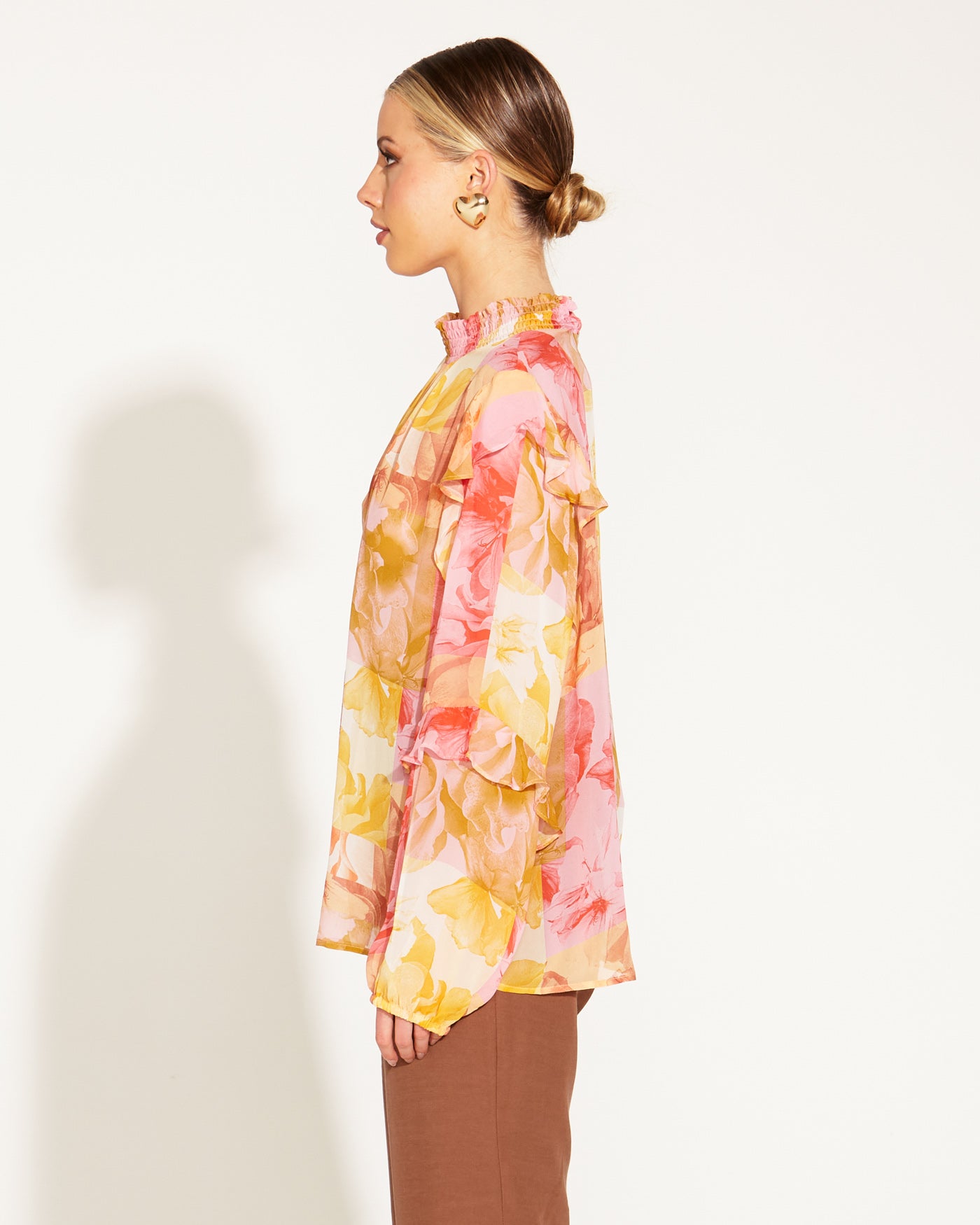 Fate+Becker Earthly Paradise Long Sleeve Sheer Blouse - Paradise Floral