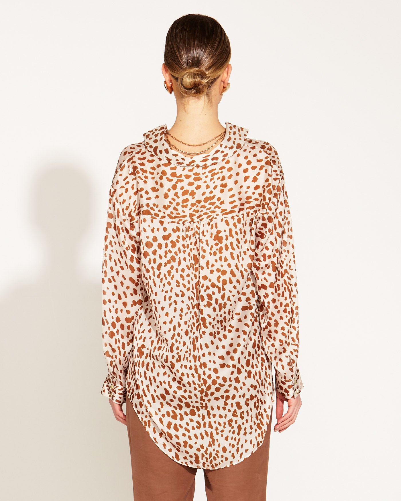 Fate+Becker True To Life Collared Shirt - Giraffe Print
