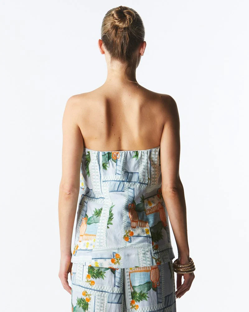 Fate+Becker The Terrace Strapless Top - Postcard