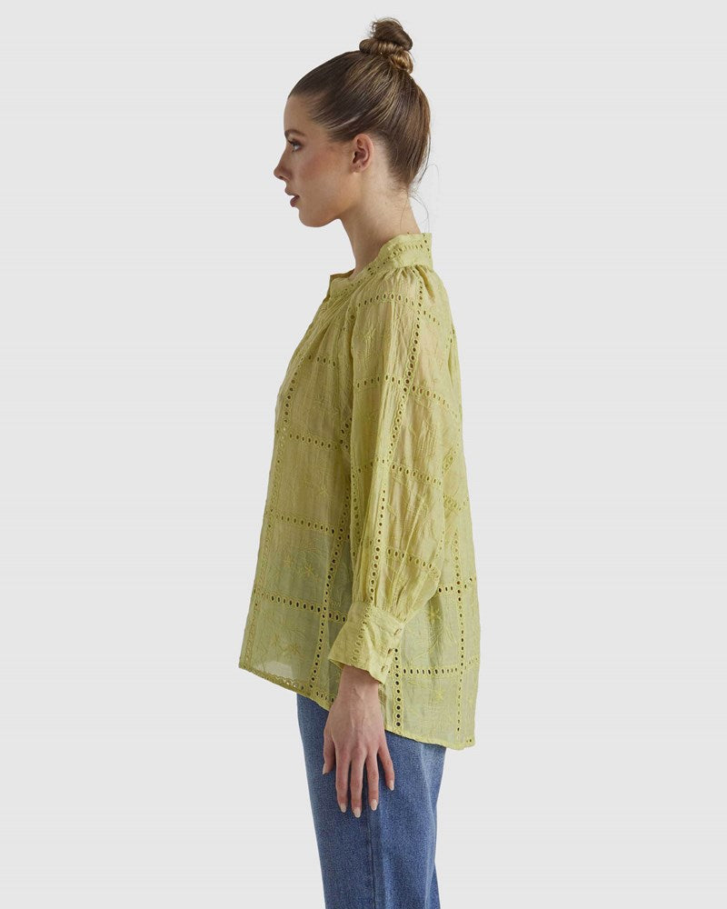 Fate+Becker Whisper Top - Chartreuse