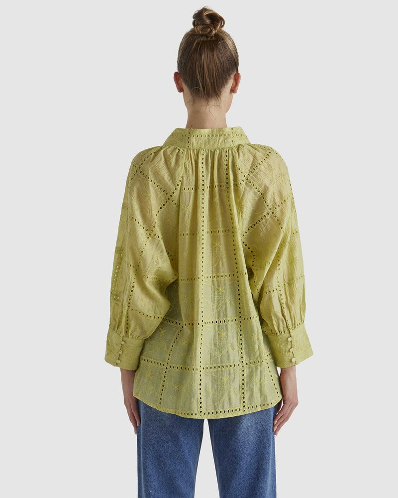 Fate+Becker Whisper Top - Chartreuse