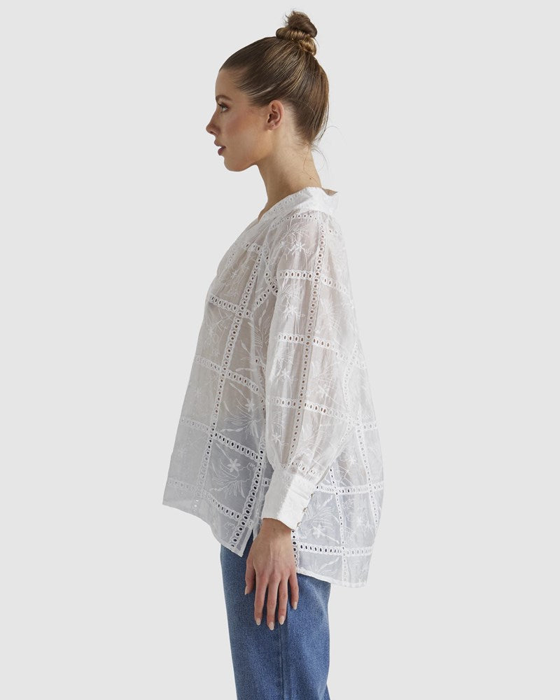 Fate+Becker Whisper Blouse - Ivory