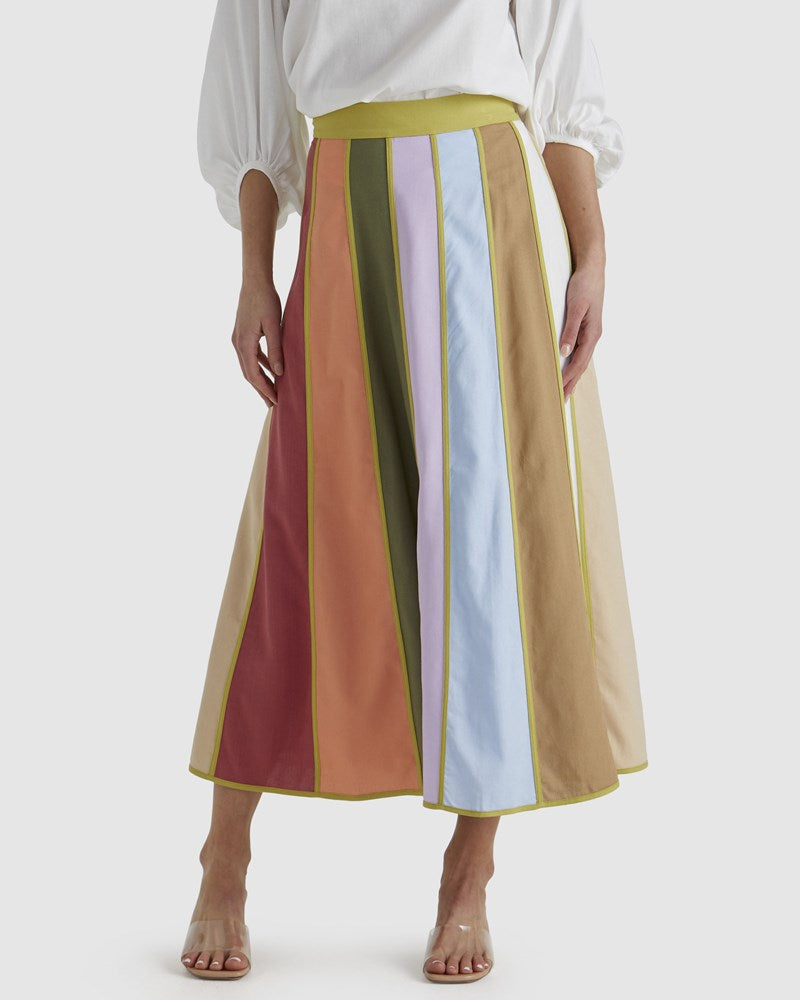 Fate+Becker Sun Jewel Skirt - Multi Stripe