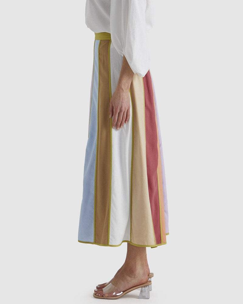 Fate+Becker Sun Jewel Skirt - Multi Stripe