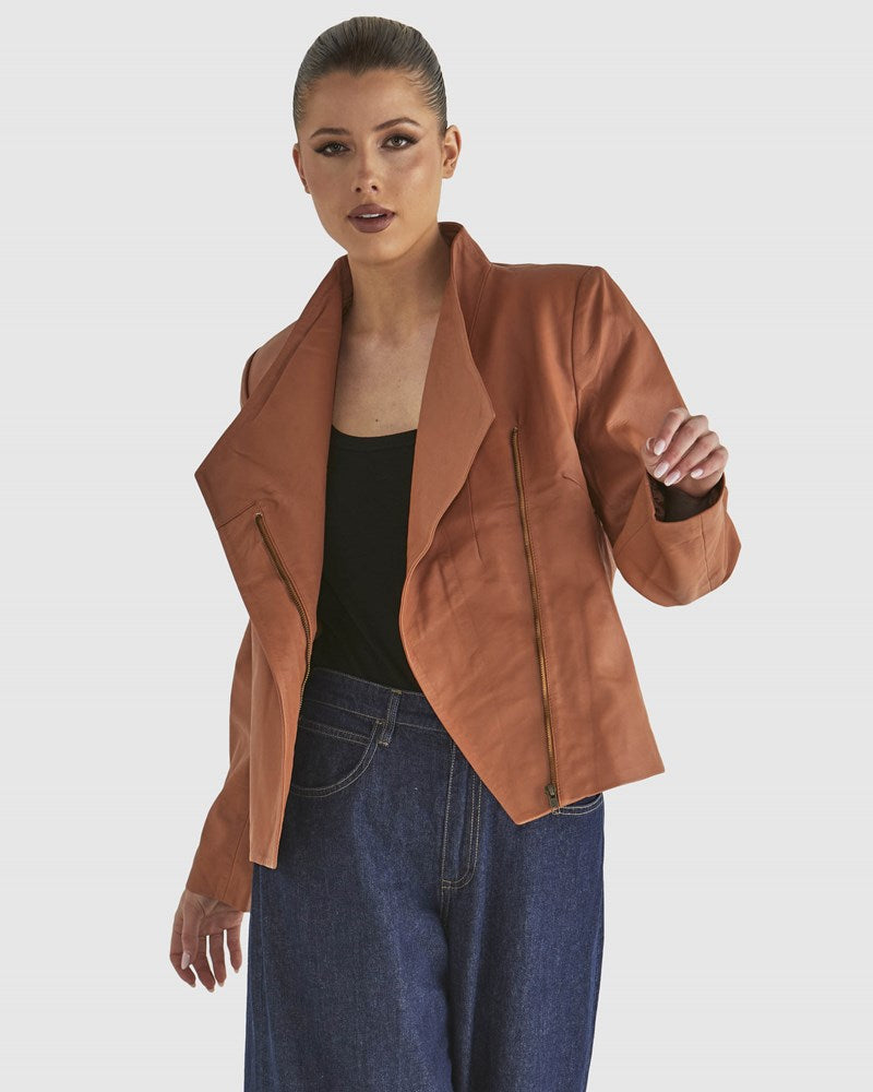 Fate+Becker Airborne Leather Jacket - Tan