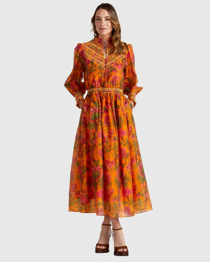 Fate+Becker Panama Dress - Orange Floral