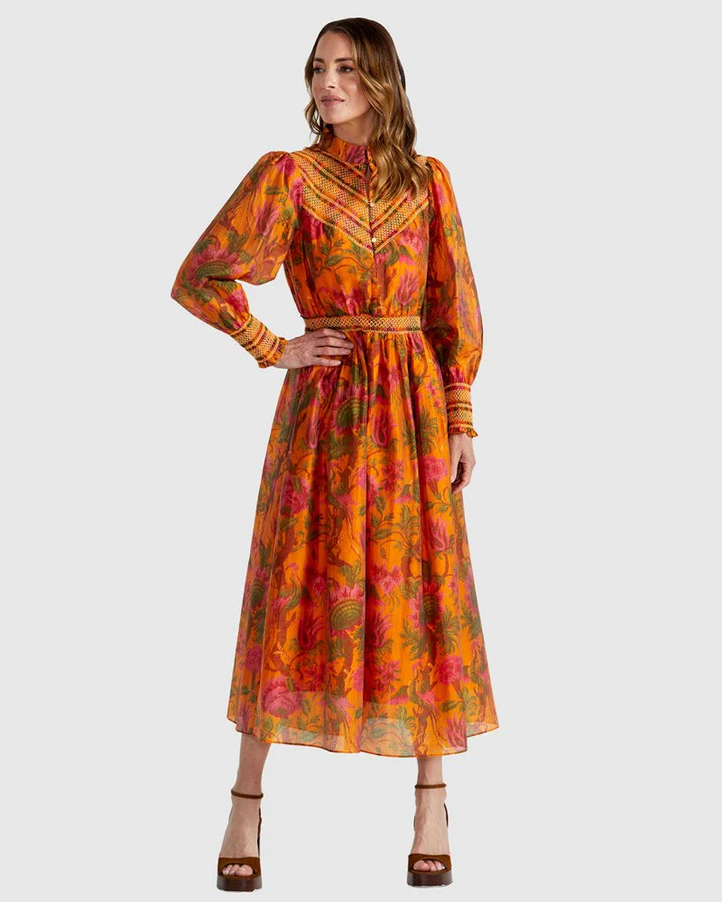 Fate+Becker Panama Dress - Orange Floral