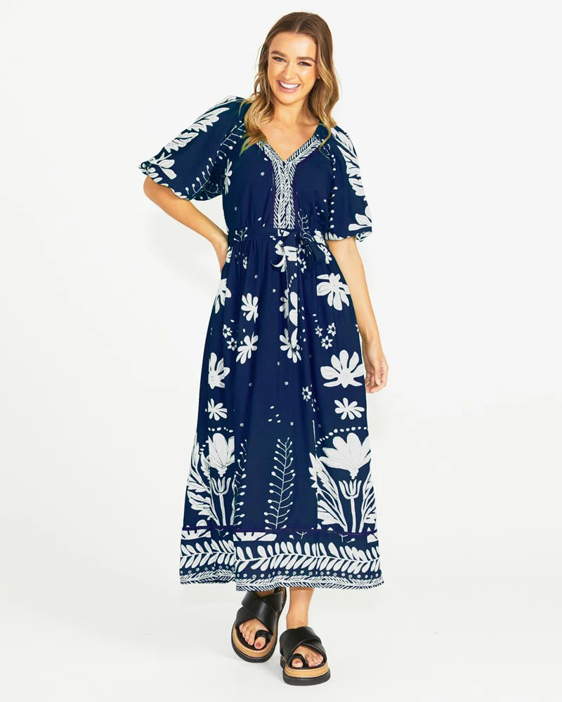 Sass Lyndel Dress - Navy Floral