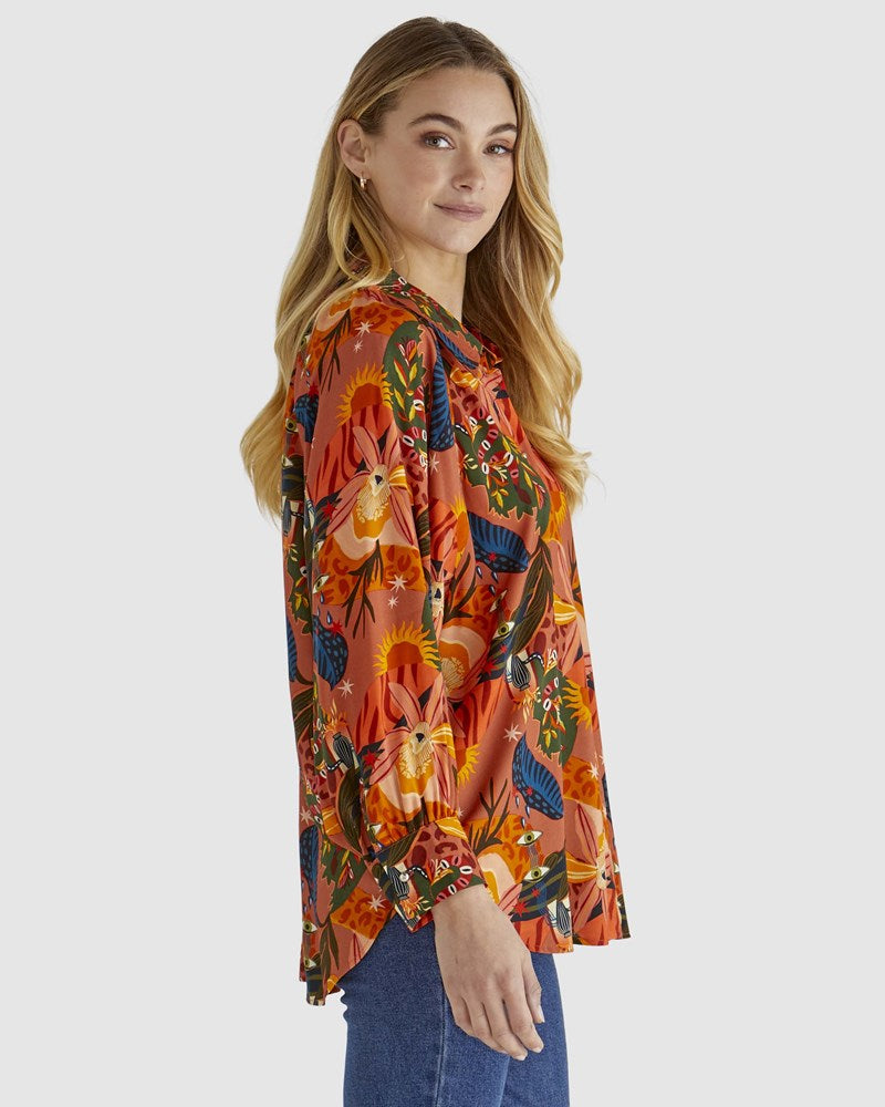 Sass Zelda Top - Desert Print