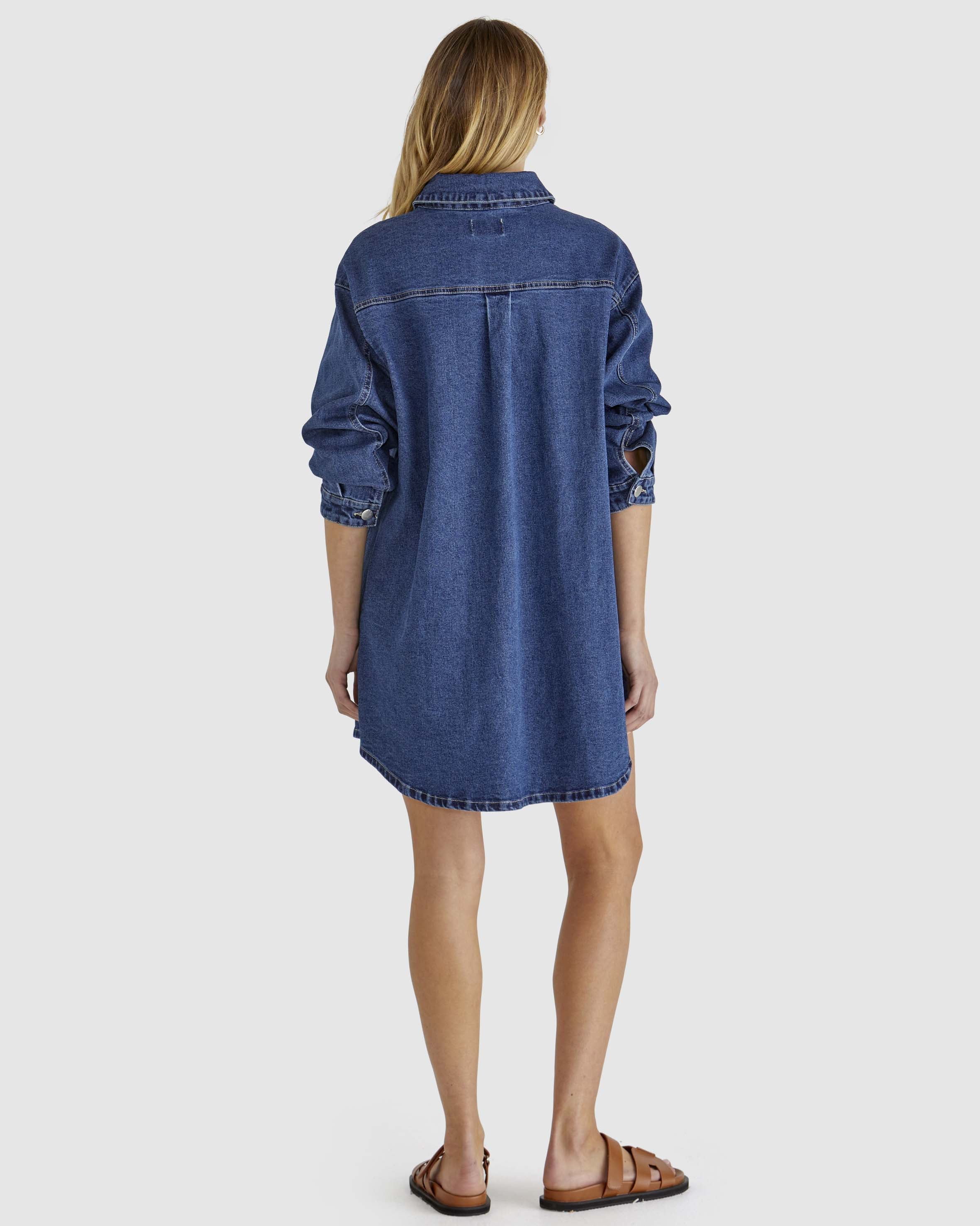 Sass Sweeny Denim Shacket - Indigo Wash