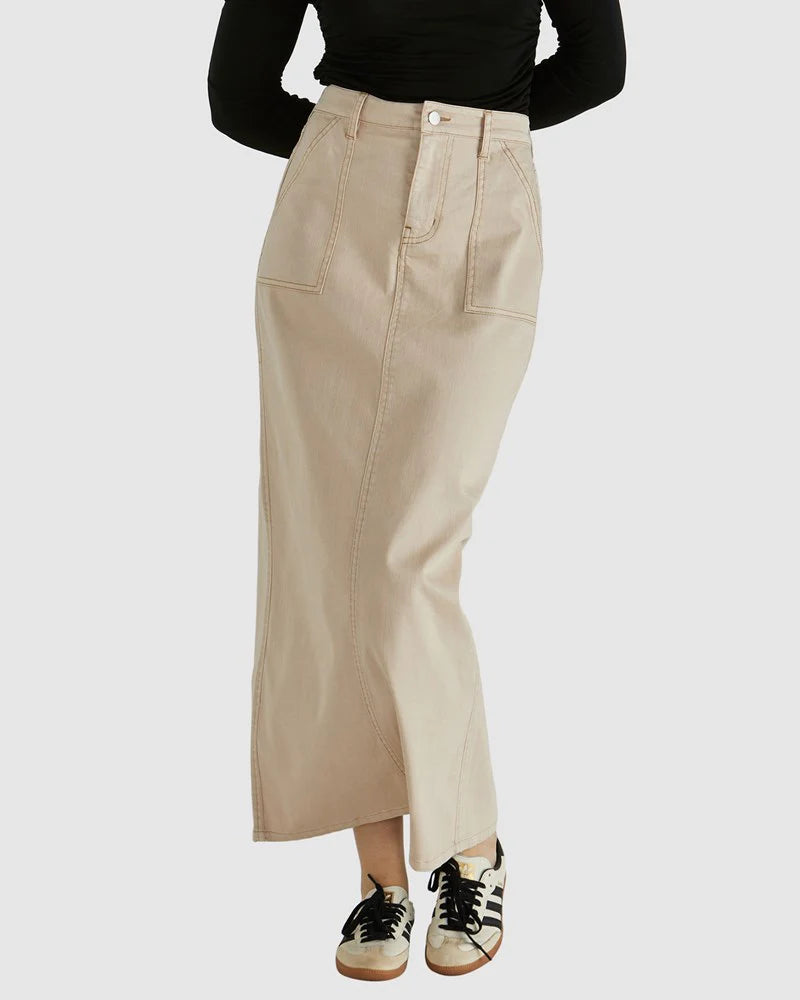 Sass Reece Skirt - Tan Wash