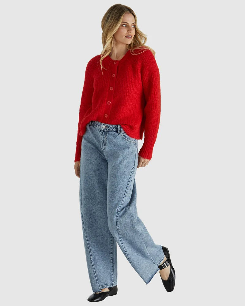Sass Romee Cardi - Poppy Red
