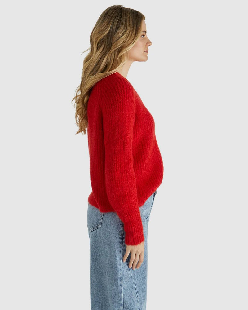 Sass Romee Cardi - Poppy Red