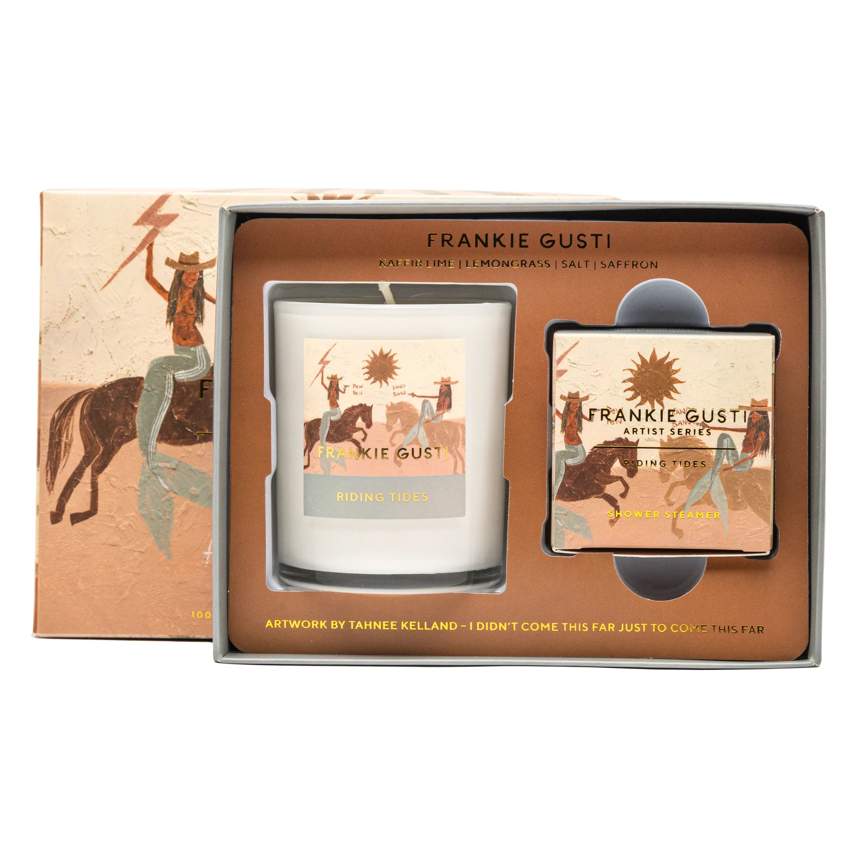 Frankie Gusti Riding Tides | Tahnee Kelland | Artist Series Candle & Steamer Duo
