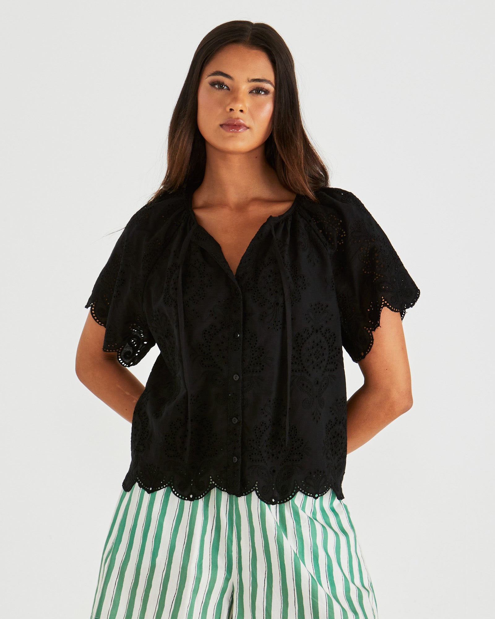 Sass Ani Blouse - Black