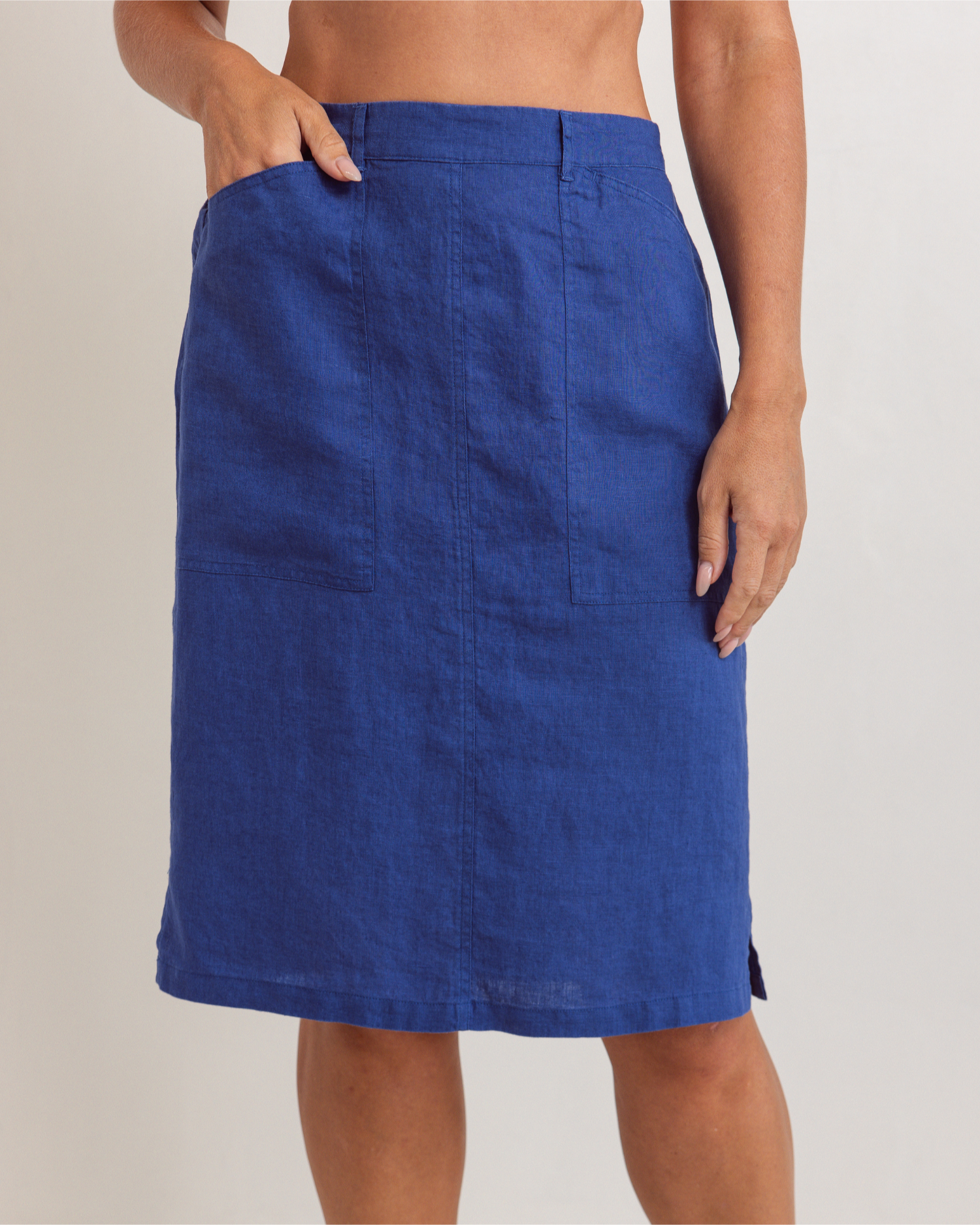 See Saw Straight 2 Pocket Skirt - Denim