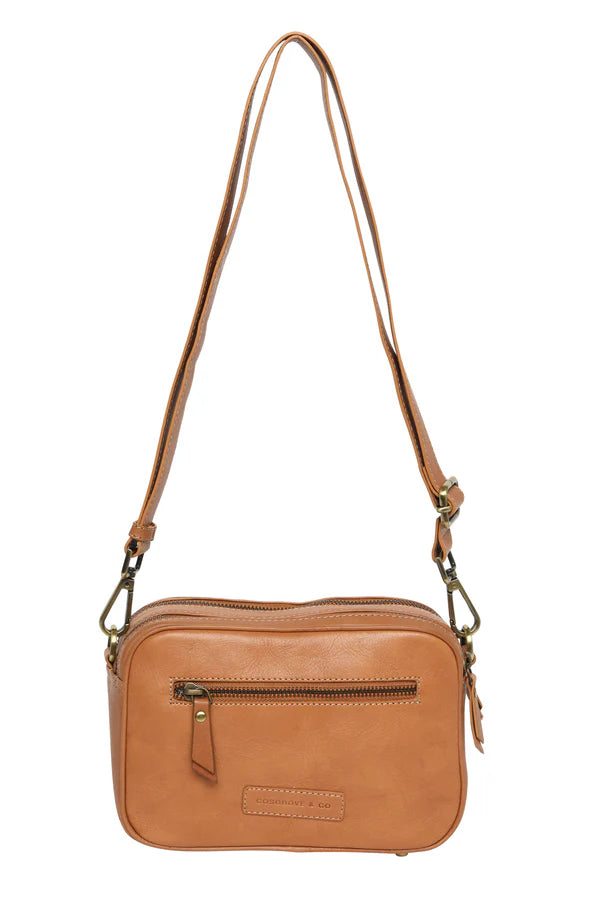 Cosgrove & Co Jackie Twin Zip Retro Camera Bag - Camel