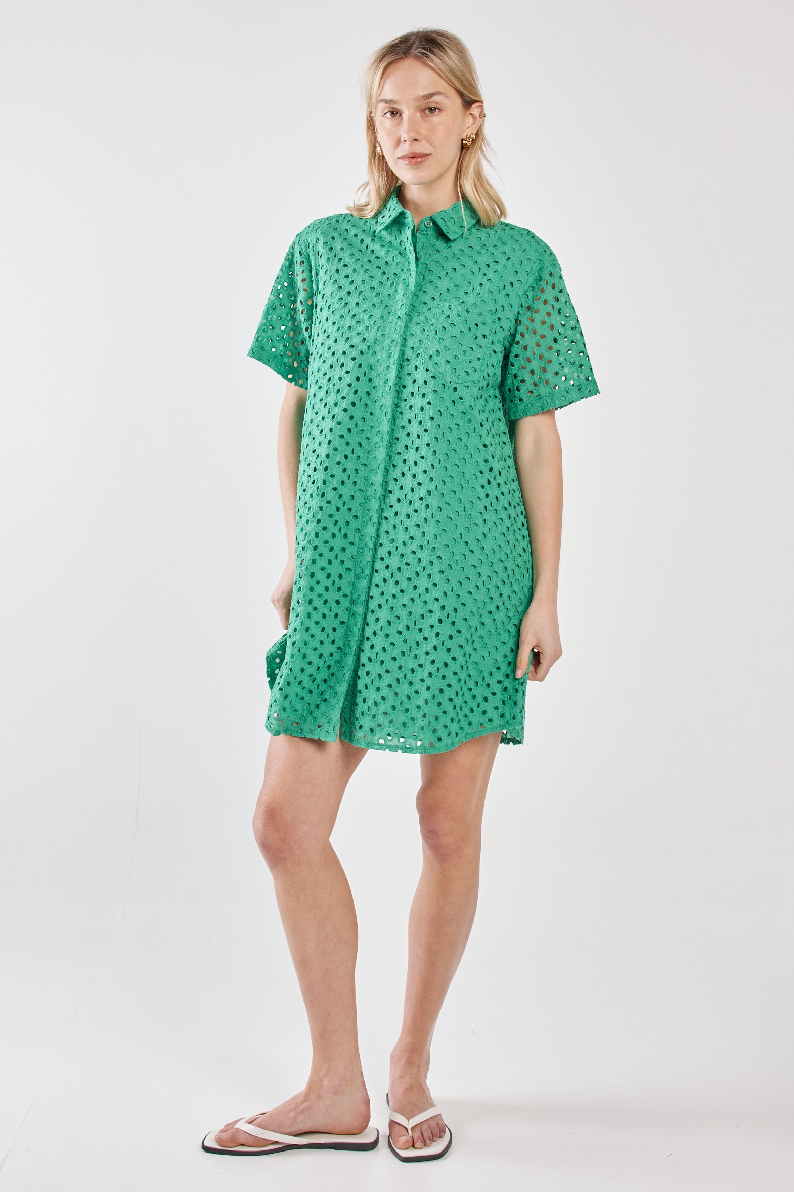 Sass Steva Shirt Dress - Green