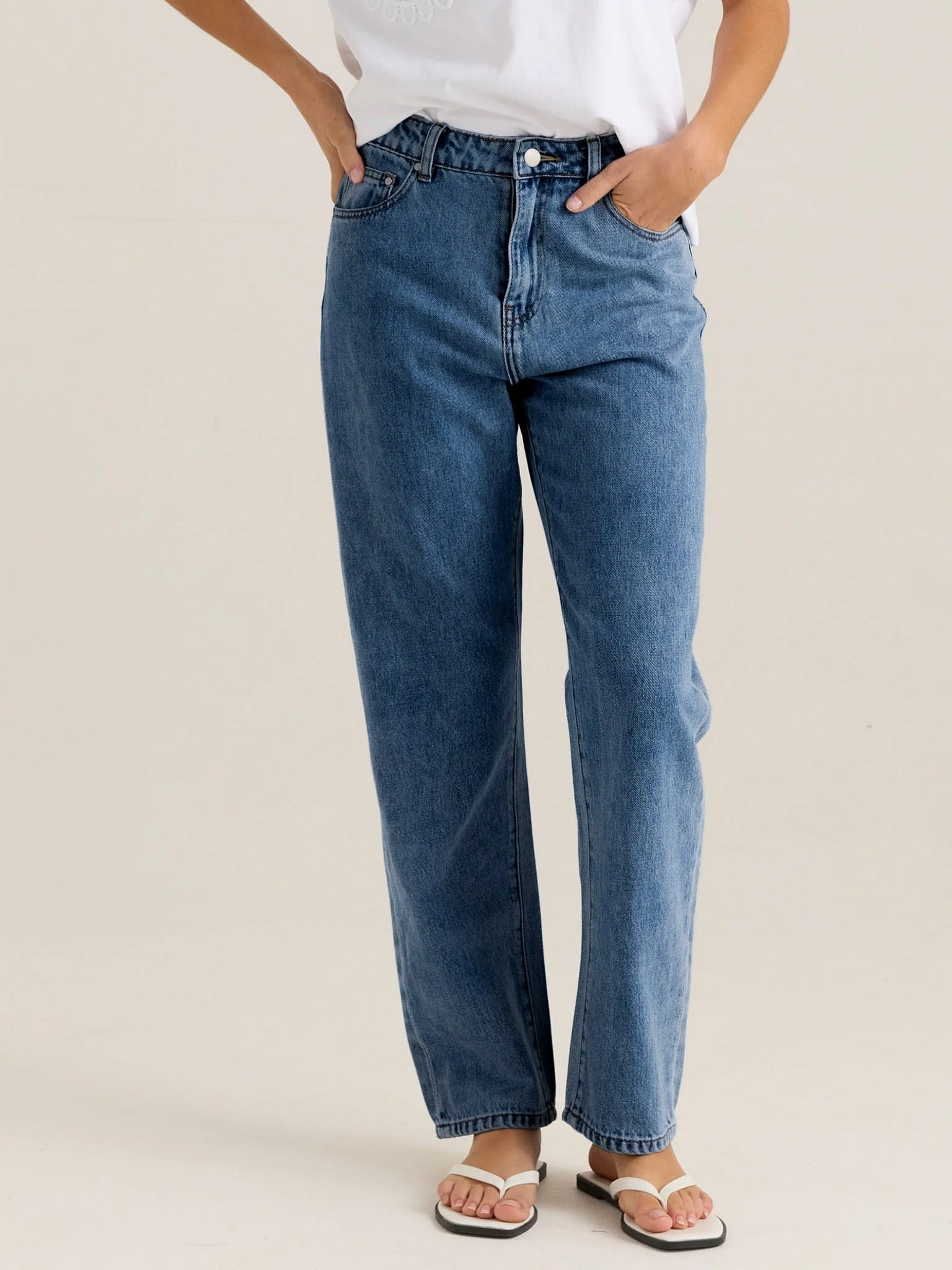 Sass Kalani Straight Leg Jean - Classic Blue