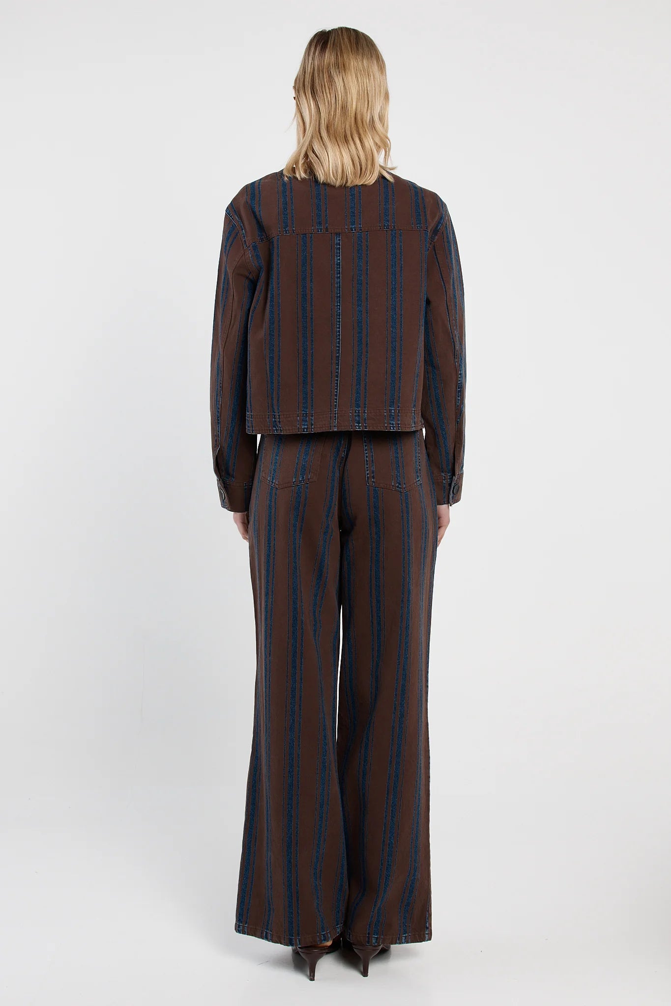 Sass Maja Stripe Jean - Choco/Rinse