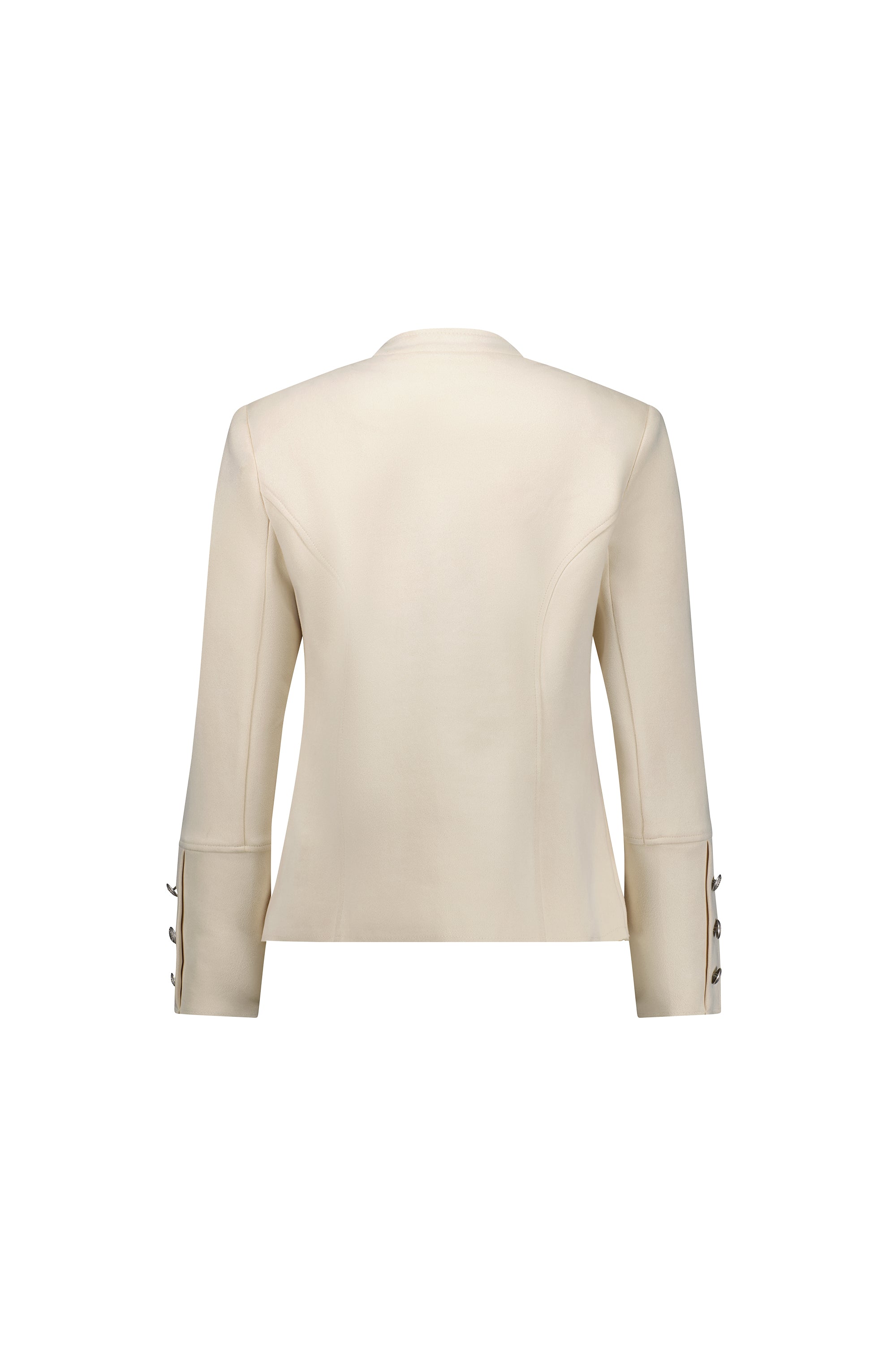 Vassalli Military Style with Button Front Detail - Ivory
