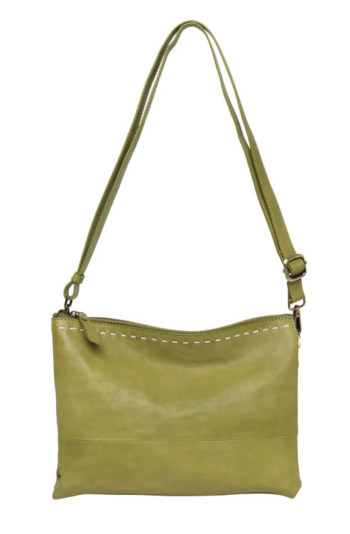 Cosgrove & Co Gillian Compartment Shoulder Bag - Pistachio
