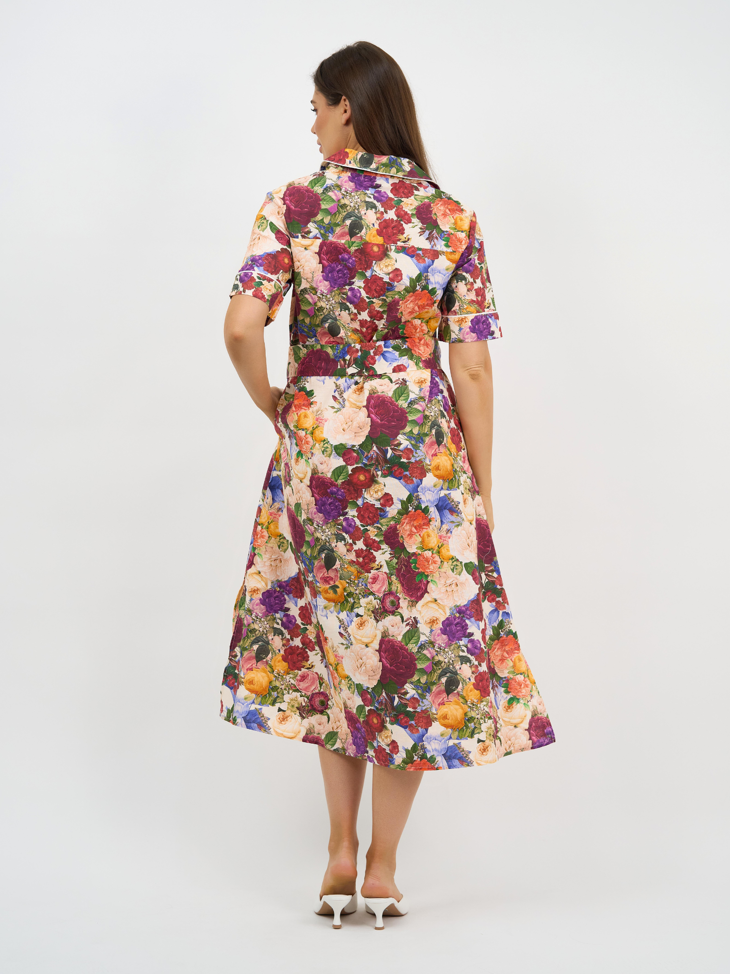 Liberty Rose Bloom Floral Belted Shirt Dress